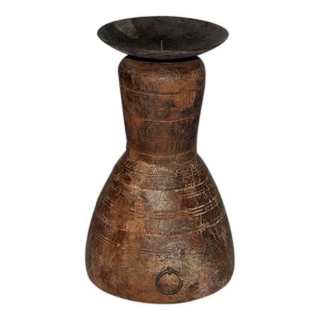 Hand Made Wooden Candle Stand-25